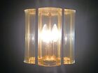Antique Style Hanging Lantern Brass Color Finish With Three Candle Bulbs
