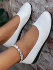 Round Toe Women s Flat Shoes  Knitted Casual Slippers  Breathable Ballet Flats-