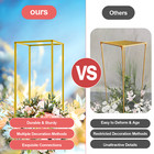 10pc 23 6 In Tall Gold Metal Flower Stand For Wedding Table Centerpieces Decor