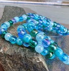 Blue Lagoon Czech Glass Beads 4mm Round 50 Pcs Smooth Druk