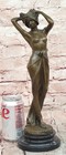 Signed Milo Bronze Art Nouveau Forest Nymph Statue Nude Goddess Sculpture Art Nr