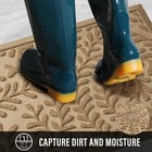 Hiyard Front Door Mat Absorbent Dirt Trapping Welcome Door Mat Indoor Outdoor   