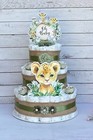 3 Tier Safari Diaper Cake Baby Shower Boy   Kirkland Brand  