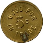 The Dalles  Oregon Or Mt  Hood Saloon Mountain Pictorial Good For 5   Trade Token