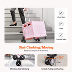 150lb Stair Climbing Foldable Utility Cart With Wheels Collapsible Rolling Crate