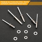 500pcs 304 Stainless Steel Pop Rivets Kit  9 Sae Sizes  3 16  Assorted Blind    
