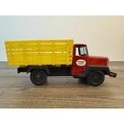 Vintage Bandai Pioneer Farm Friction Truck Japan Stake Body Tin Toy