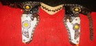 Vintage Nichols Stallion 38 Pasadena Made Cap Pistols  vintage Leather Double   