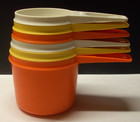 Vintage Tupperware Multicolor Measuring Cups Set Of 6