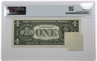 1985 Pmg Choice Au 58 Epq - Printed Fold Error Federal Reserve  1 Note  63623f