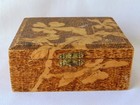 Folk Art Pyrography Flemish Box  1915 Panama-pacific International Exposition