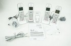 Panasonic Kx-kx-tgd864w 4 Handset Cordless Phones With Answering Machine White