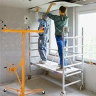 16ft Drywall Panel Lifter Hoist Jack Rolling Caster Lockable Diy Tool Steel Home