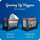 Century Travel On Lx 2-in-1 Compact Playard With Bassinet - Gray