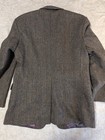 J d  Christopher Tweed Blazer 40r Wool Herringbone Brown Slovakia Missing Button