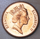 1991 Bermuda 1 Cent Wild Boar Unc 