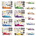 24 Sheets Car Stickers For Kids  Diy Sticker   Make Your Own Stickers  Race Car