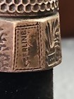 Vintage Ornate Sterling Silver - Victorian Stamped Sterling Sewing Thimble 