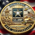 Challenge Coin Collectible Medal Us Army 250th Anniversary Commemorative Bronze 