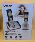 Vtech Cs6719-2 Dect 6 0 2-handset Cordless Phone  Caller Id  Silver black