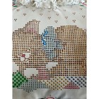Vintage 90s Finished Bucilla Cat Pillow Cottagecore Girlhood Whimsical Decor