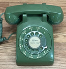 Vintage Western Electric Bell System 500dm Rotary Phone Olive Green Tested