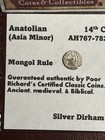 Anatolian 1366-1380 Islamic Silver Dirham    mongols Rule    Medieval Coin Cm04