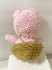 Crochet Pink Stuffed Bear Animal Plush Hand Made 7   