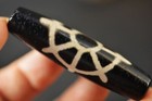 Rare Tibetan Buddhism Old Agate Dzi Prayer Wheel Bead Amulet Pendant 59mm V02