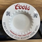 2 Vintage Coors Light Beer Ceramic Porcelain Ashtray