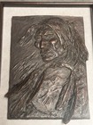 Ernest Berke Western Artist Vintage Native American Bronze  indian Portrait 