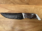 Custom Terry Rendell Knifeknapper Obsidian And Marble 14 Inch Knife