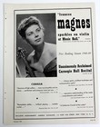 Frances Magnes Violinist 1940s Booking Ad Concert Orchestra Performer