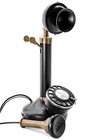 Vintage Candlestick Telephone Brass   Iron Black Decorative Antique Telephone 