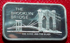 Vintage The Brooklyn Bridge Art Bar-colonial Mint 1 Troy Oz 999 Fine Silver