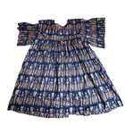 The African Village Dress Dashiki Kaftan Stretch Wearable Art Os Cotton