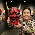 Chinese Folk Art Wood Carved Painted Nuo Mask Walldecor Art - The Judge Of Hell