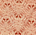 Washable Kimono Komon  small Pattern  Double-lined Synthetic Fiber Cream Red