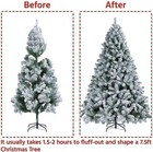 7ft Artificial Christmas Tree With Snow Flocked Xmas Tree