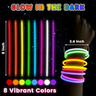 100 Pcs Glow Sticks Bulk Neon Light Sticks For Party Favors