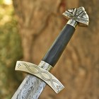 Handmade Damascus Steel Medieval Viking Sword     Nordic Long Sword With Scabbard