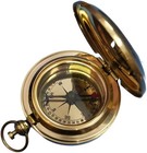 2 Inch Solid Brass Pocket Compass 40 Year Perpetual Calendar Nautical Magnetic