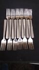 6 Heavy Dinner Forks  Stainless Steel 8  Long By3 4 Inch Wide Great Quality