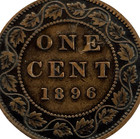 1896 Canadian Large One Cent Coin Victoria Canada Km  7 Low Mintage Lot C3-74