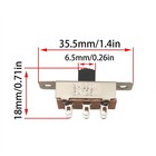 Ruiwaer 8pcs Silver On off on 3 Position Dpdt 2p3t Pcb Panel Slide Switch   