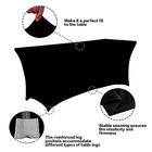 2 Pack 8ft Table Cloth For Rectangular Fitted Events 8 Ft - 2 Pcs Black