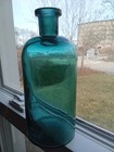 Teal Colored Antique Medicine Bottle 1800s