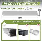 Lock-in 144ft Gutter Guard 6 Inch K Style Steel Micro Mesh  48pcs 