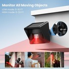 Solar Wireless Driveway Alarm - 2600ft Range  4 Sensors  36 Melodies  Weatherpro