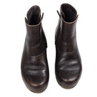 Dansko Boots Womens Size 39 Brown Leather Ankle Zip Comfort Block Heel Shoes
